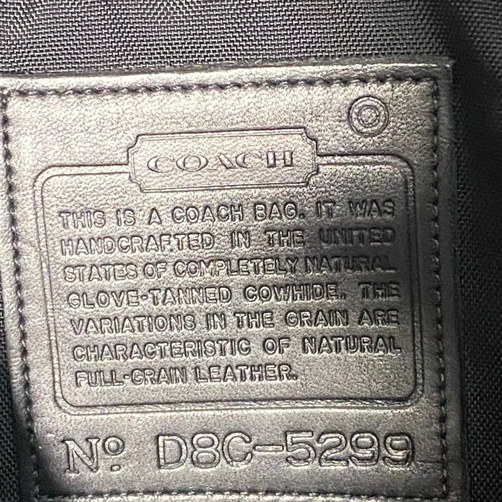 Vintage Coach Black Leather Briefcase Laptop Bag #d8c-5299 - Picture 4 of 5